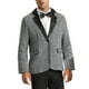 thumbnail image 4 of Blazer de impresión de pata de gallo Inspire Chic para hombres, chaqueta deportiva con cuello en contraste, blanco y negro, talla M, 4 of 4