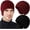 D- Black, Wine Red, variant on 2pcs Winter Beanies with Ear Flaps for Men Women, Warm Knit Earflaps Cap Thick Hats
