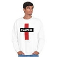 thumbnail image 3 of Saved Hashtag Religious Christian Sweatshirt for Men or Women Brisco Brands S, 3 of 6