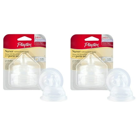 Playtex Natural - Playtex Natural Shape Fast Flow Silcone Nipples, 2 ct (Pack of 2)