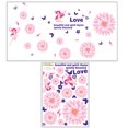 thumbnail image 1 of Flower Wall Sticker Creative Adhesive Letter Flower Wall Decal Wall Art Sticker, 1 of 10