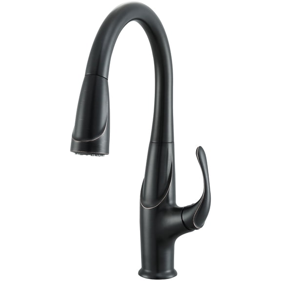 Ancona Eliya Single Handle Pull-Down Kitchen Faucet in Oil Rubbed Bronze finish