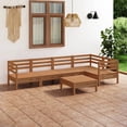 thumbnail image 1 of vidaXL 6 Piece Garden Lounge Set Solid Pinewood Honey Brown, 1 of 5