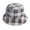 Gray, variant on Bucket Hat Winter Plush Fuzzy Hat Shearling Sherpa Fisherman Cap for Women Plaid Style Vintage Wool Bucket Hat
