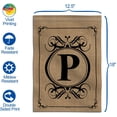 thumbnail image 5 of ANLEY 12.5 in x 18 in Classic Monogram Letter P Garden Flag, Family Last Name Initial Yard Flags, 5 of 6