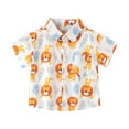 thumbnail image 2 of Mikilon 3-8 Years Boys' Short Sleeve Dress Shirt Casual Button Down Print Beach Blouses, 2 of 7