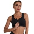 thumbnail image 2 of Sujetador deportivo de gran tamaño con cremallera frontal sin aro de acero fruncido Yoga Fitness running Lady ropa interior a prueba de golpes hermoso chaleco, 2 of 5