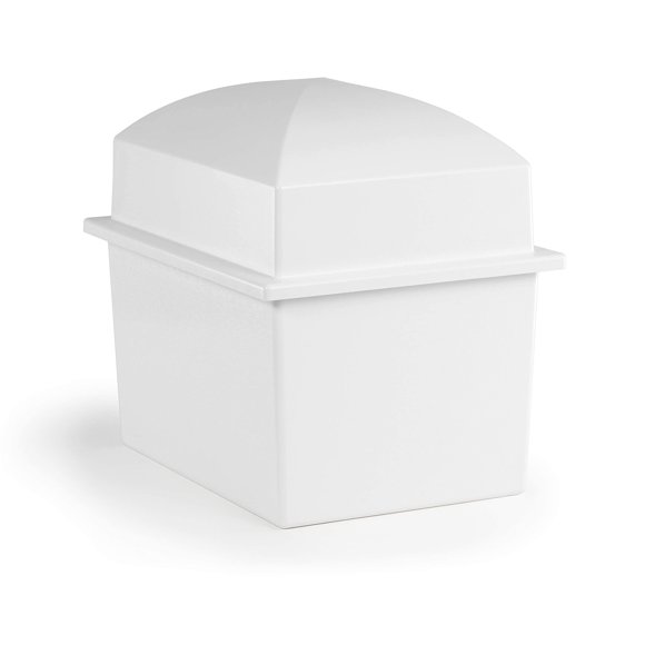 Crowne Vault Companion Burial Urn Vault | Outer Container to Hold Two Urns for Cremation Ashes for Ground Burial | Made in The USA (Marquis, White)