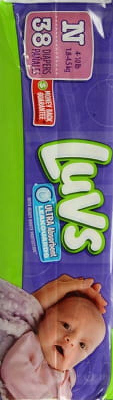 Luvs Ultra Absorbent Leakguard Diapers, Size Newborn, 38 Count
