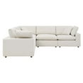thumbnail image 2 of Modular Sectional Sofa Couch, Ivory White, Fabric, Living Kitchen Cafe Bistro Hospitality Restaurant, Modern Contemporary HB34775, 2 of 5
