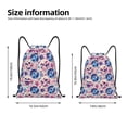 thumbnail image 3 of Bingfone blue record rock Skull Drawstrings Backpacks Bags for Men Women Gym Drawstrings Bag-Small, 3 of 8