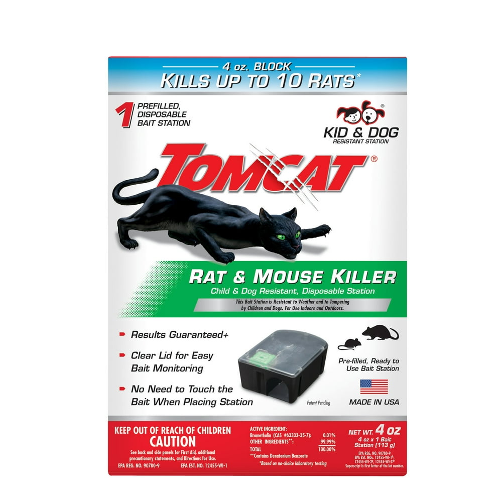 Tomcat Rat & Mouse Killer Child & Dog Resistant Disposable Station, 1