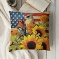 thumbnail image 3 of Cardinal Sunflower USA Flag Throw Pillow Cover Cardinals Angels Pillow Cover Happy New Year Throw Pillow Cases for Home Sofa Bedroom Livingroom, 3 of 5