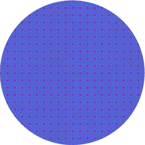 Ahgly Company Indoor Round Patterned Blue Ribbon Blue Area Rugs, 8' Round