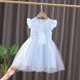 thumbnail image 3 of Vestido de niña de dibujos animados de verano 2024, moda de Frozen para niños, princesa Elsa, niña pequeña, manga corta, lindos vestidos de fiesta de malla, 3 of 5