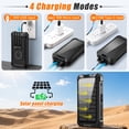 thumbnail image 2 of OWNTECH 30000mAh Solar Power Bank Portable Charger with 4 Cables & 3 USB Ports, Wireless Charger with LED Light, Compatible with iPhone, Android, for Camping, Hiking, Black, 2 of 7