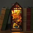 thumbnail image 2 of DIY Book Nook Miniatures Shelf Insert Building Kit Firefly Forest 3D Wooden Bookend With Led For Kids, 2 of 9