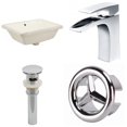 thumbnail image 1 of 18.25-in. W CUPC Rectangle Bathroom Undermount Sink Set In Biscuit - Chrome Hardware - Overflow Drain Incl. AI-25945, 1 of 9