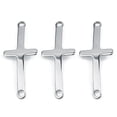 thumbnail image 4 of 10 colgantes de acero inoxidable en forma de cruz, accesorios para hacer joyas, para collares y pulseras (plata), 4 of 7