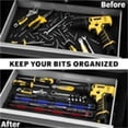 thumbnail image 4 of Drill Bit Organizer, Screwdriver Bit Holder, 40 Slot Aluminum Alloy Storage Case for Home Repair, Workshop, and Toolbox Organization, 4 of 6