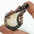 thumbnail image 2 of Rainbow Moonstone Wire Wrapped Handcrafted Copper Jewelry Pendant 2.2" SA 165, 2 of 2