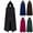 Black, variant on Men's Cloak Hooded Long Cape Front Open Poncho Witch Party Dress Up