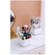 thumbnail image 4 of Soporte cuadrado para brochas de maquillaje, contenedor giratorio de 360 ​​grados para brochas de maquillaje, soporte de maquillaje impermeable con tapa (blanco), 4 of 5