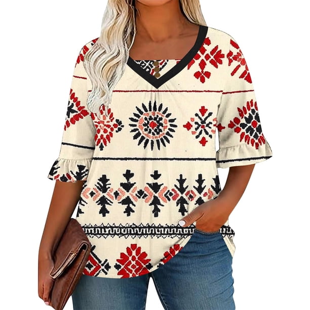 Camiseta Casual de Cuello Redondo de Manga Corta de las Mujeres, Poliéster Ligero para la Primavera Diaria Y el Uso de la Fiesta