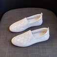 thumbnail image 4 of 2022 Nuevo diseño de zapatos blancos de cuero genuino, mocasines casuales planos, 4 of 4