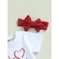 thumbnail image 5 of Coduop Mother's Day Baby Girl Clothes Short Sleeve T-Shirt Tops and Bell Bottoms Pants Outfit Set, 5 of 9