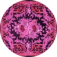 thumbnail image 1 of Ahgly Company Indoor Round Medallion Pink French Area Rugs, 6' Round, 1 of 4