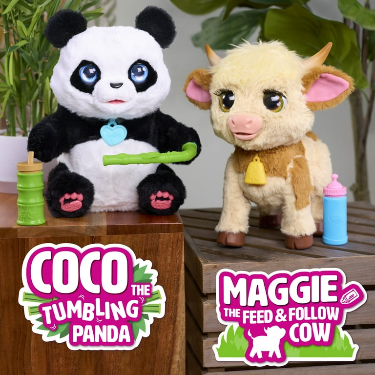 furReal Coco the Tumbling Panda, Interactive Plush Panda, 10.5
