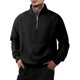 thumbnail image 1 of pstuiky camisas de manga larga para hombre, Sudadera de trabajo con capucha, media cremallera, cuello alto y manga larga de color liso para hombre camisetas de hombre s, 1 of 5