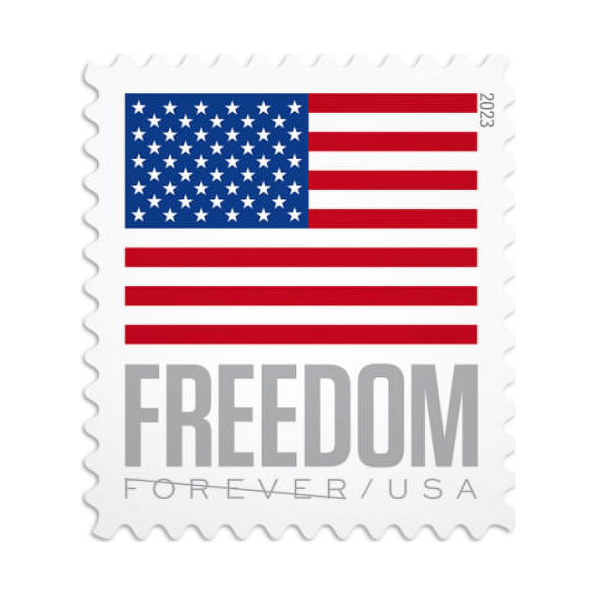 100PCS Forever Stamps 2023 U.S. Flag USPS First-Class Postage Stamps Coil  of 100 PCS/Roll – Dixietruss