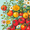 Vibrant Tomatoes, variant on Yayeee 40oz Stainless Steel Tumbler with Straw and Handle Double-Wall Insulated Travel Water Bottle, Blue Floral Tomatoes