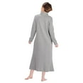 thumbnail image 5 of CATALOG CLASSICS Housecoats for Women Snap Front Fleece Nightgown - Gray, 2X, 5 of 5