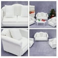 thumbnail image 3 of STOBOK Doll Size Couch 1 Set Miniature Furniture for Dollhouse in White Cloth, 3 of 6