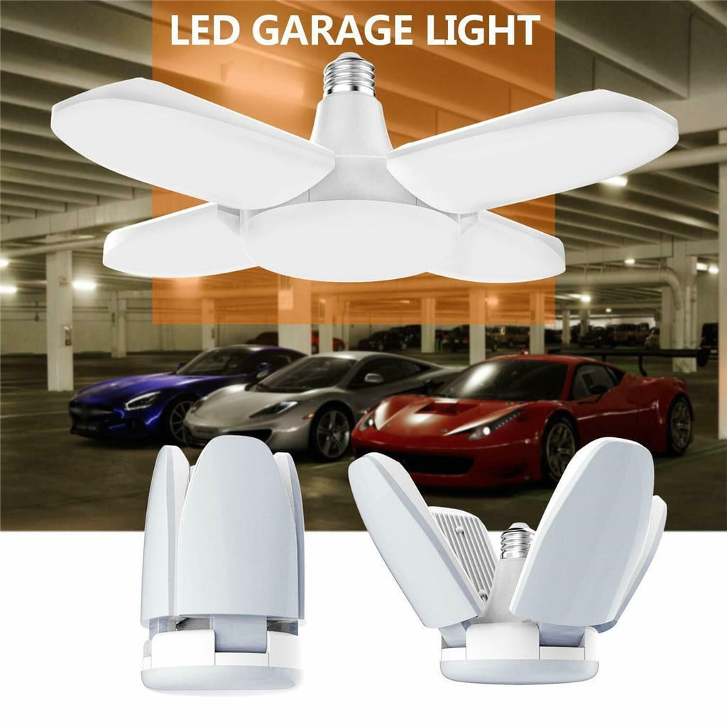 60W Deformable Garage Light LED E27 5400LM Adjustable Basement Workshop Lamp USA 