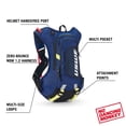 thumbnail image 4 of USWE Moto Hydro Mochila de hidratación de 8 L con vejiga de agua de 3,0 L/100 oz, una mochila de gama alta sin rebote para motocicletas Enduro y todoterreno, negro azul, 4 of 5