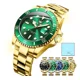 thumbnail image 2 of Reloj De Cuarzo Para Hombre Fantasma De Agua Verde Luminoso Color Del Fondo Golden/green, 2 of 2