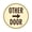Brown, variant on Signs ByLITA Circle Other Door (Right Arrow) Sign (Brushed Gold) - Medium