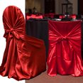 thumbnail image 4 of Paokuoon Chair Cover Removable Chair Cover Protector Satin Skirted Back Self tie Chair Cover for Events, 4 of 7