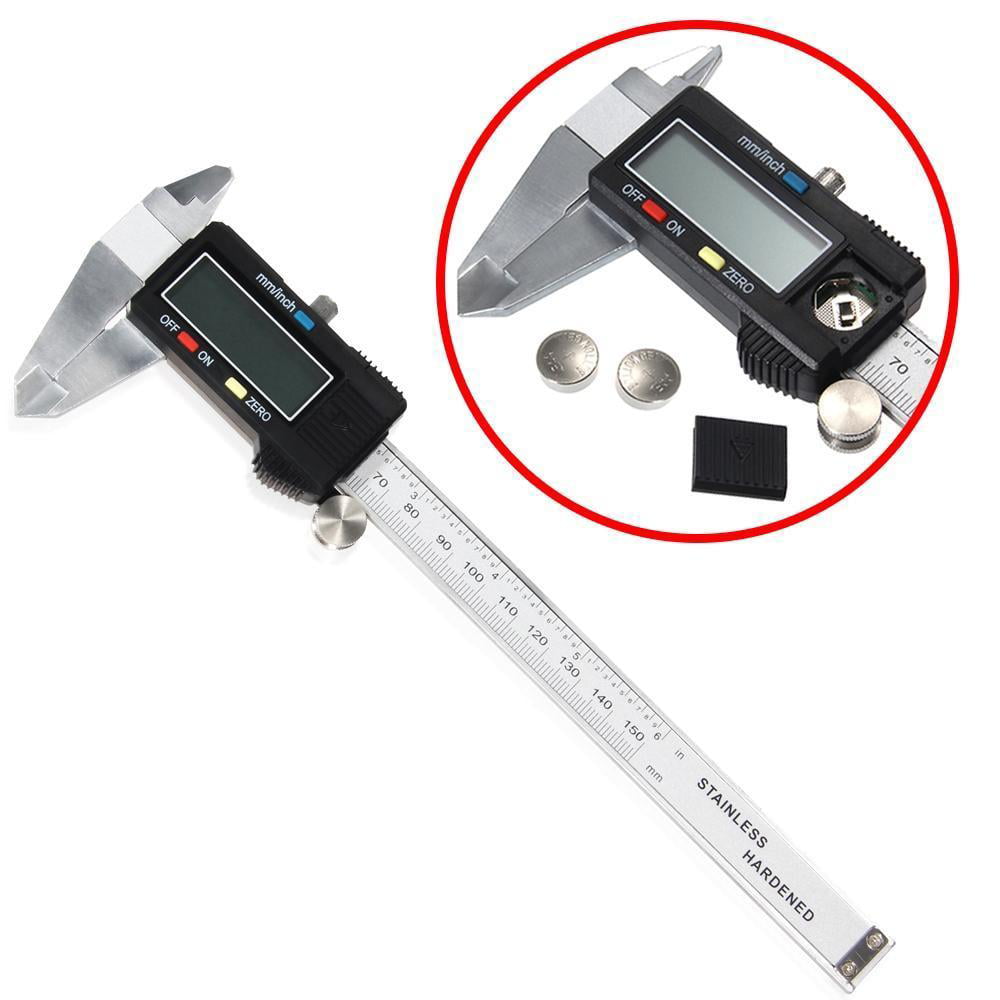 150mm/ 6inch Stainless Steel Vernier Caliper Digital Electronic Gauge Micrometer 