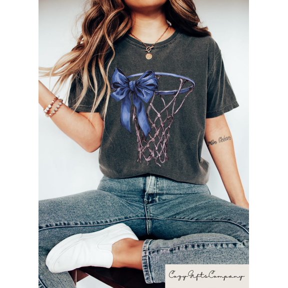 Coquette Basketball Sweatshirt, Basketball Mom T-shirt, Basketball Lover Shirt, Sports Mom Gift, Game Day Outfit