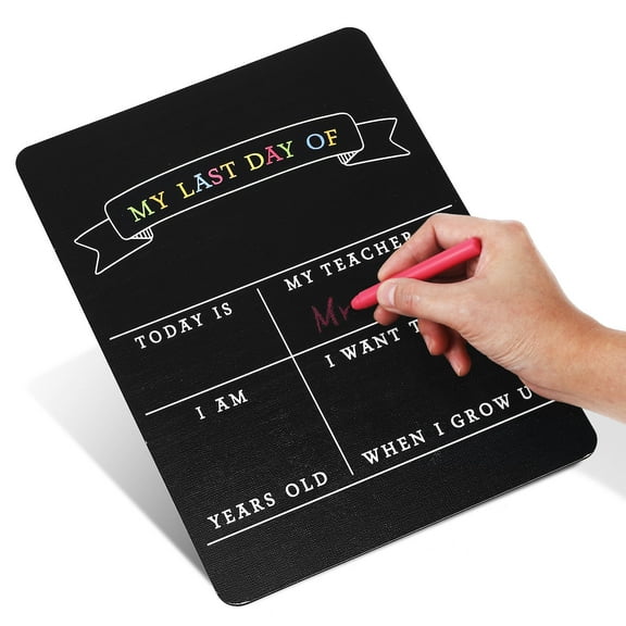 FRCOLOR First Day of School Sign My First Day of Board Reversible Back to School Decor Graduation Photo Prop