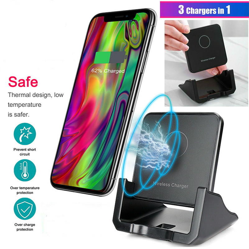 15W Wireless Fast Charger Charging Stand Dock For Samsung Galaxy, For