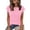 Pink #104, variant on Women's Loose Fit Cap Sleeve Tops Comfort Crewneck Casual T-Shirt for Summer Light Brown L
