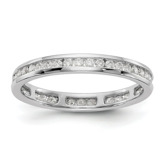 Auriga 14k White Gold Lab Grown Diamond 1/2ct Channel Set Eternity Band for Women Size-9