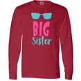thumbnail image 3 of Inktastic Big Sister, Older Sister, Sunglasses - Blue Pink Long Sleeve T-Shirt, 3 of 5