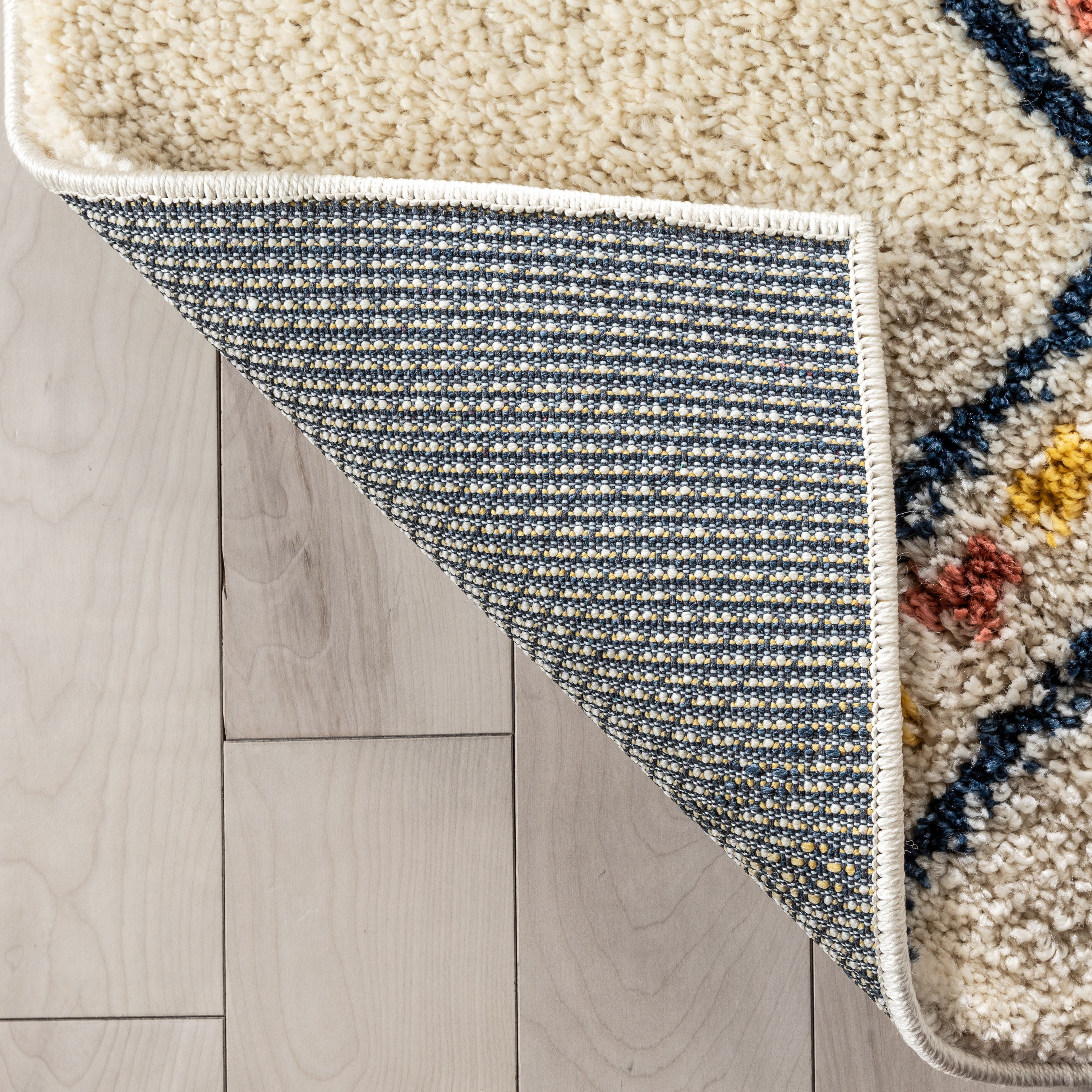 Well Woven Gigi Bodhi Modern Kids Shag Moroccan Ivory Thick 2'3" x 7'3" Runner Rug